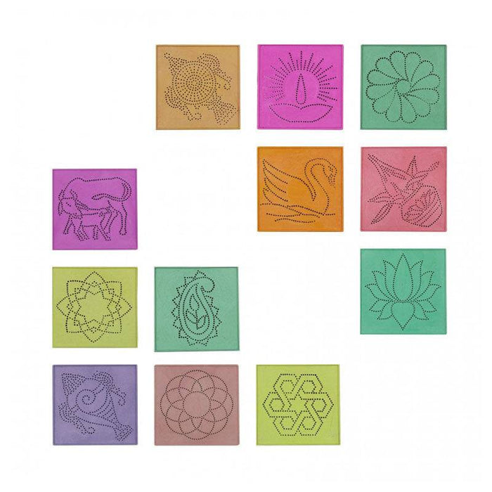 Stamp Set Square  - 12 pieces