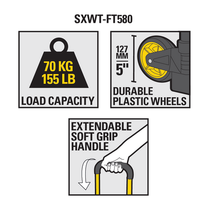 Stanley Folding Hand Truck 70Kg SXWTD FT580 - 1 Pc