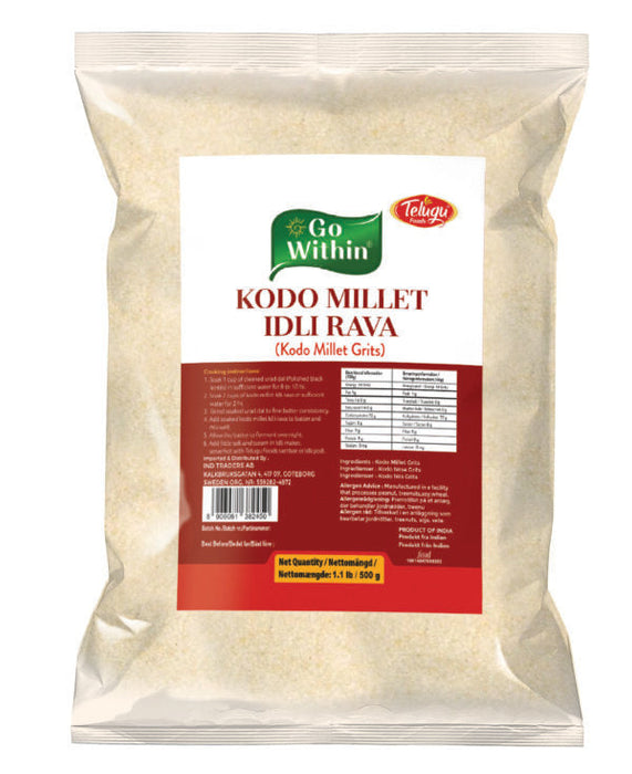 Telugu Foods Go Within Kodo Millet Idli Rava /Semolina (Sooji/Suji) - 500 g