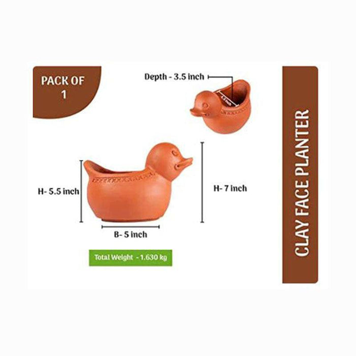 Terracotta Duck Shape Planter Indoor / Outdoor - 1 Pc
