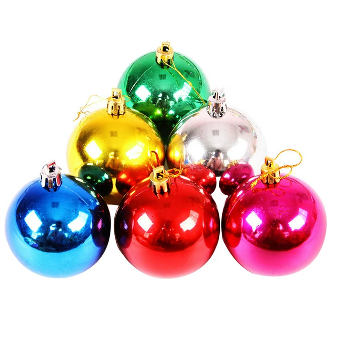 Christmas Decorative Tree Balls - 1 Packet (6pcs)