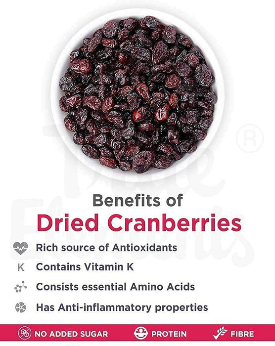 True Elements Dried Whole Cranberries 125gm - FromIndia.com