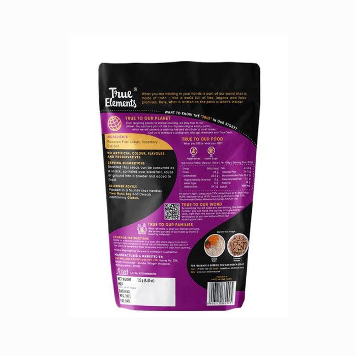 True Elements Roasted Flax Seeds 125gm - FromIndia.com