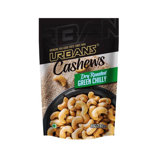 Urbans Green Chilly Cashew 80gm - FromIndia.com