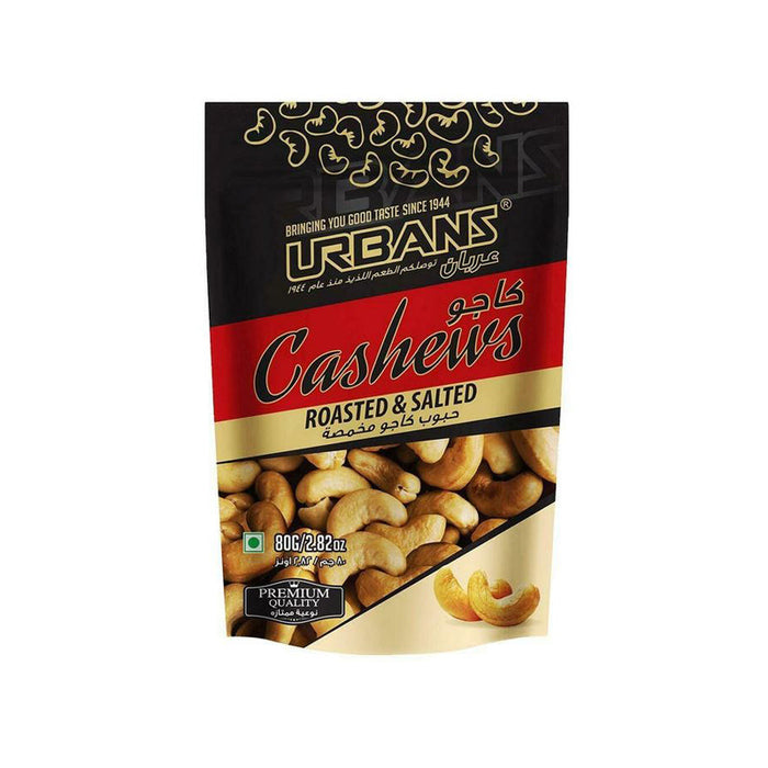 Urbans Roasted and Salted Flavored Cashews - 80 g