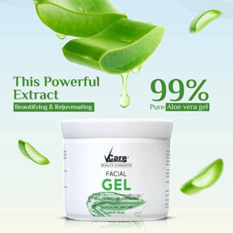 VCare Aloe Facial Gel-300gm - FromIndia.com