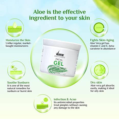 VCare Aloe Facial Gel-300gm - FromIndia.com
