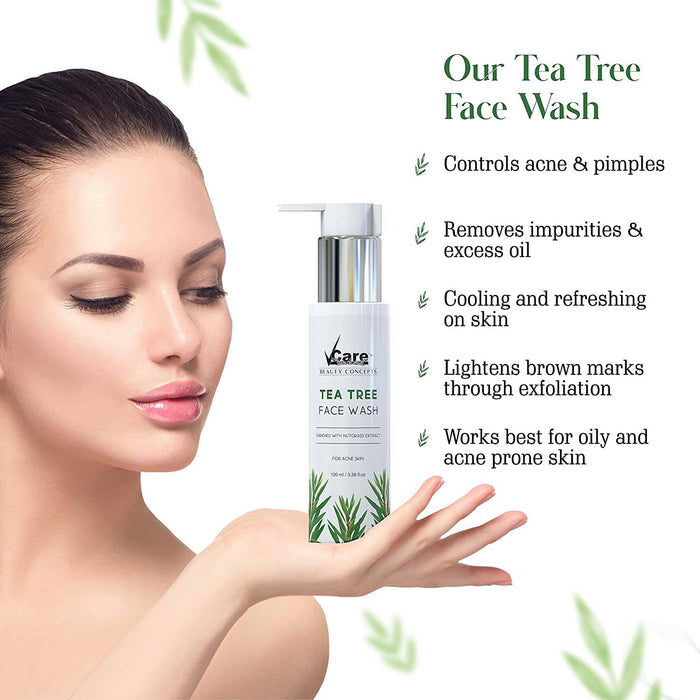 VCare Tea Tree Facewash-100ml - FromIndia.com