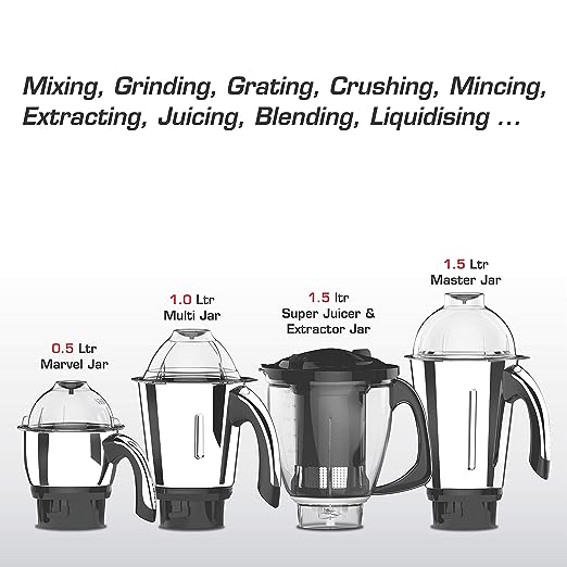 Vidiem ADC Mixer grinder 750 watt with 5 Jar in 1 Juicer Mixer Grinder - (1 Pc)