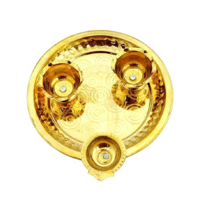 Brass Arthi Plate - 1 Pc