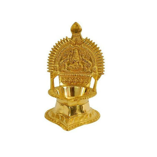 Traditional Kamachi Vilakku Medium 13 cm - Fine Copper - FromIndia.com