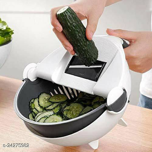 Plastic Vegetable Chopper With Drainer - 1 Pc