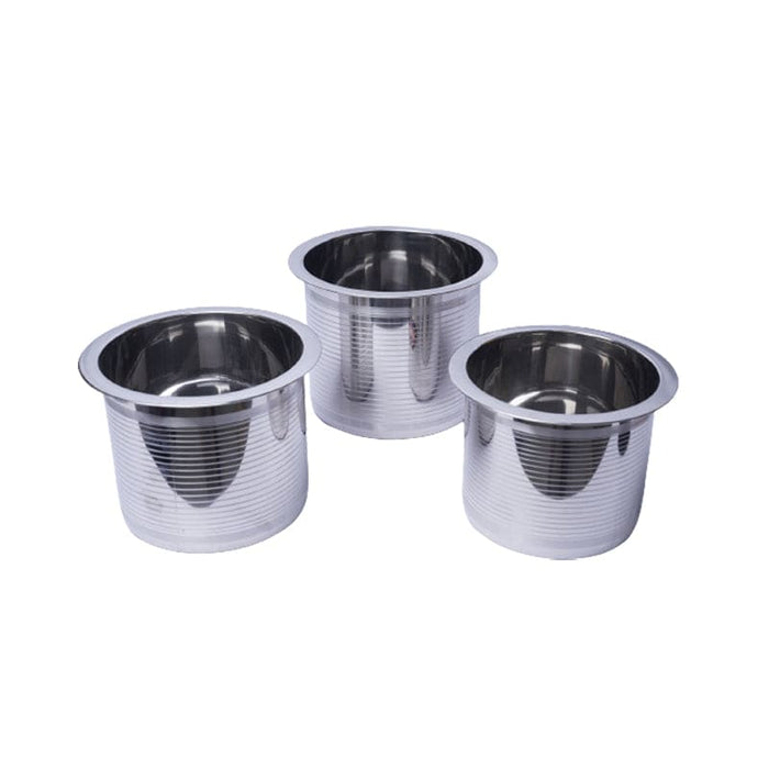 Stainless Steel Adukku Tope Set - Set of 3