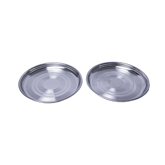 Stainless Steel Lunch Plate - Set of 2