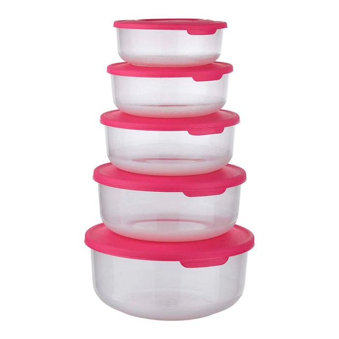 Asian Super Pack  Round Container - Set Of 5