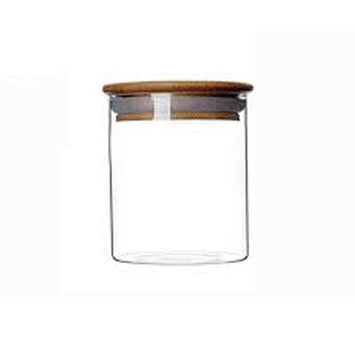 Cello Woody Cube Borosilicate Storage Jar - 600 ml