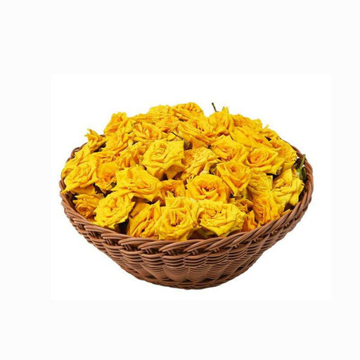 Yellow Rose Pooja Flower 200gm - FromIndia.com