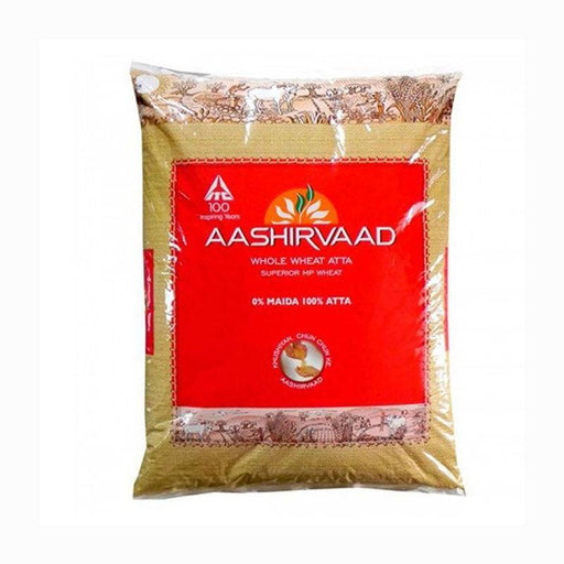 Aashirvaad Whole Wheat Flour (Atta) Regular 1kg - FromIndia.com