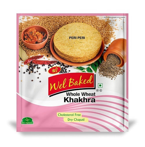 Wel Baked Whole Wheat Khakhra Peri Peri - 200 g