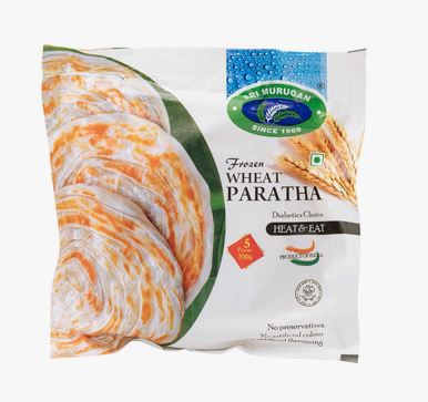 Sri Murugan Soft & Flaky Wheat Paratha (Frozen) - 350 g / 5 per pack
