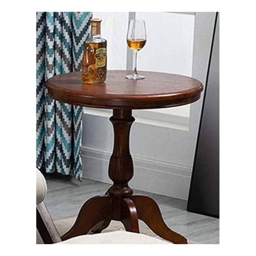 Luxury Modern Wooden Round Table Hand Carved Corner Side Table - FromIndia.com