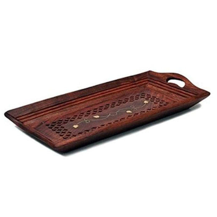 Wooden Coffee Tray Set Handcrafted Brown - 1 pc