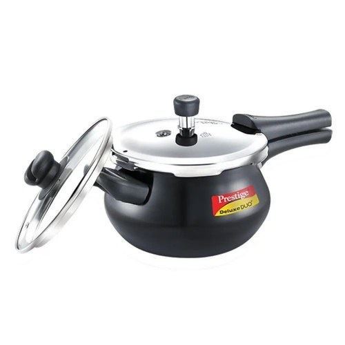 Prestige Deluxe Duo Plus Pressure Cooker With Glass Lid (Gas & Induction Base) 