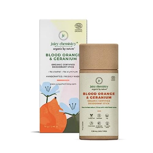 Juicy Chemistry Blood Orange and Geranium Organic Deodorant Stick (Certified Organic)